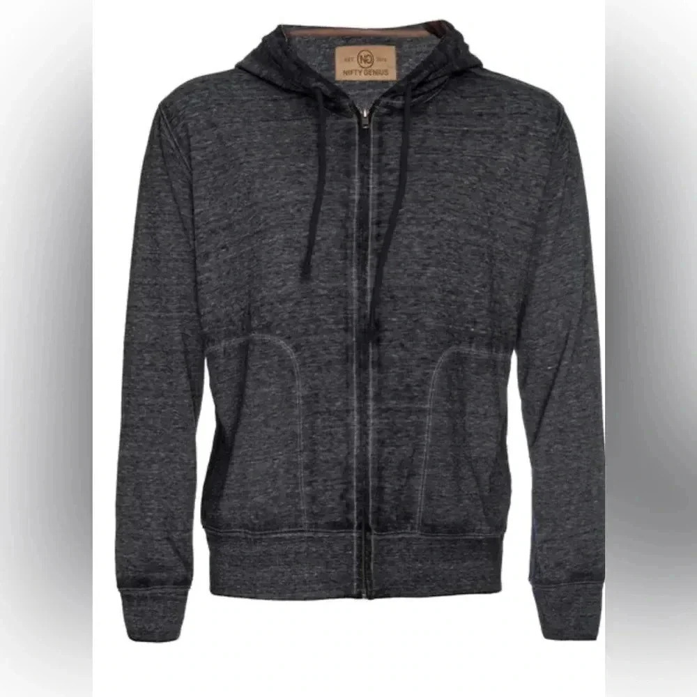 Nifty Genius Cassius Burnout Hooded Sweatshirt size large